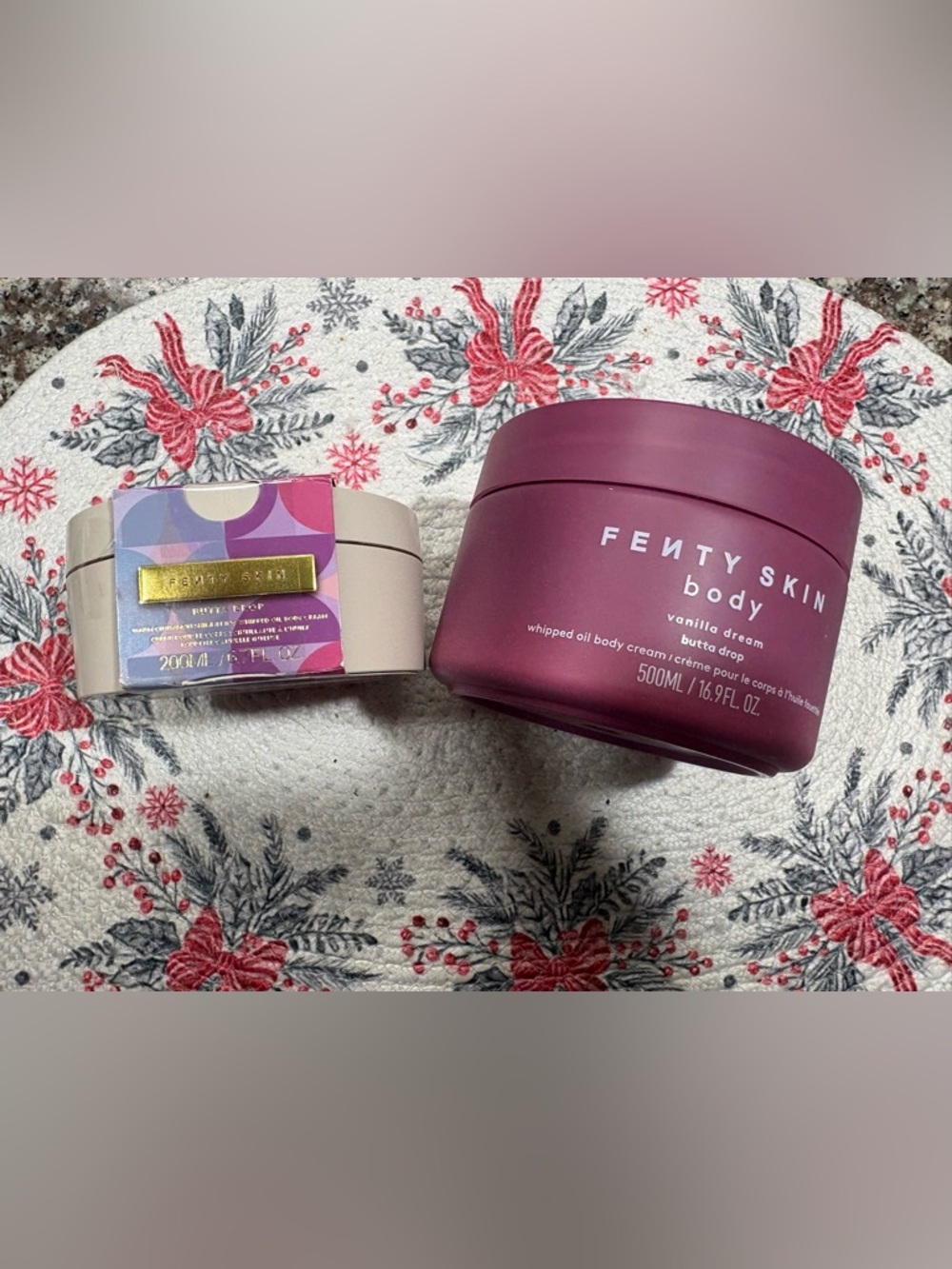 Fenty Skin Butta Drop Vanilla Dream Jumbo size and Warm Cinnamon 6.7oz